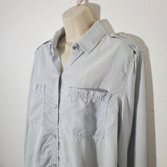 ANTHROPOLOGIE HOLDING HORSES Dimanche Button Down Blouse Blue Size S - Picture 4 of 9